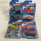 Lot of 4 Pieces Collector New in Package Hot wheels 1/64 Scale Die-cast Metal & Plastic Parts