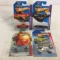 Lot of 4 Pieces Collector New in Package Hot wheels 1/64 Scale Die-cast Metal & Plastic Parts