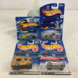 Lot of 4 Pieces Collector New in Package Hot wheels 1/64 Scale Die-cast Metal & Plastic Parts