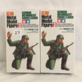 Lots of 2 Collector New Sealed Tamiya Metal Model Figure German Squad Leader1:25 Scale