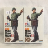 Lots of 2 Collector New Sealed Tamiya Metal Model Figure German Artillery Officer1:25 Scale