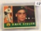 Collector Vintage T.C.G. Sport Baseball Trading Card Dave Sisler #186 Detroit Tigers Card