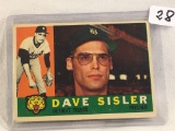 Collector Vintage T.C.G. Sport Baseball Trading Card Dave Sisler #186 Detroit Tigers Card