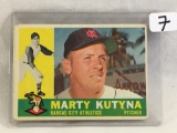 Collector Vintage T.C.G. Sport Baseball Trading Card Marty Kutyna #516 K.C. Athletics Card