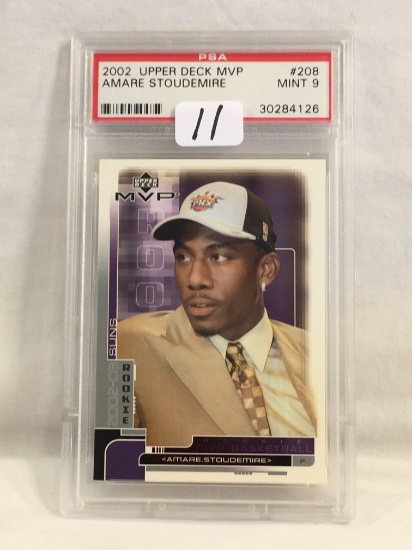 Collector PSA 2002 Upper Deck MVP Amare Stoudemire #208 Mint 9 BasketBall #30284126 Card