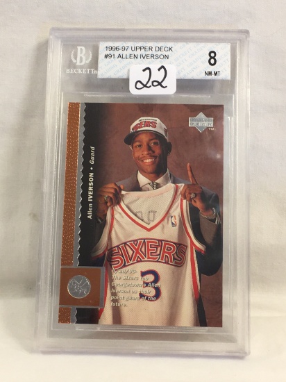 Collector Beckett 1996-97 Upper Deck Allen Iverson #91 8NM-MT Sports Card