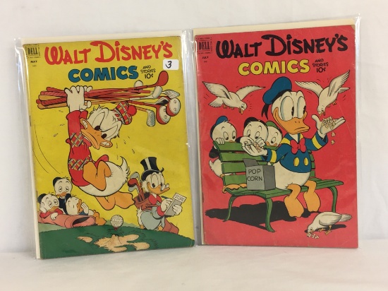 Lot's of 2 Collector Vintage Dell Comics Walt Disney's Comics And Stories Comic Books  #140.142