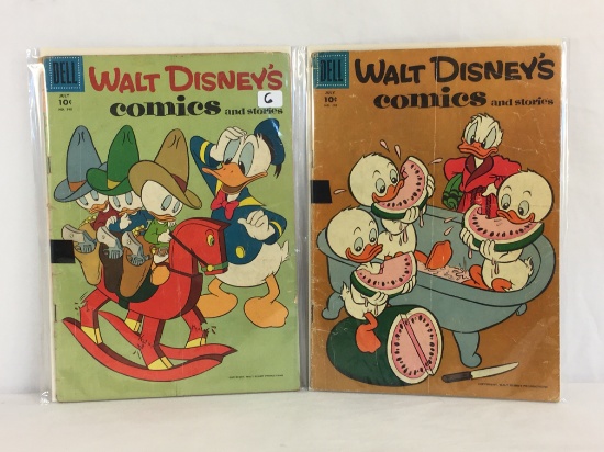 Lot's of 2 Collector Vintage Dell Comics Walt Disney's Comics And Stories Comic Books  #190.202