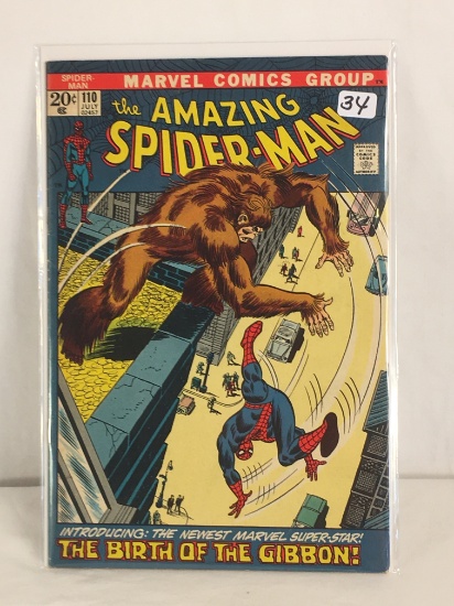 Collector Vintage Marvel Comics The Amazing Spider-man Comic Book No.110