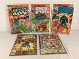 Lot of 5 Collector Vintage Marvel Comics Ghost Rider Comic Book No.4.33.34.70.73