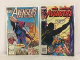 Lot of 2 Collector Vintage Marvel Comics Avengers Spotlight #21 And The Mighty Avenger #242