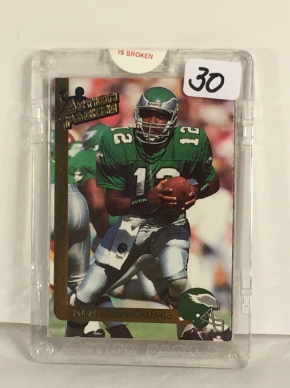 Collector 1991 NFL Football Sport Trading Card  Action Packed Randall Cunningham Sport Card