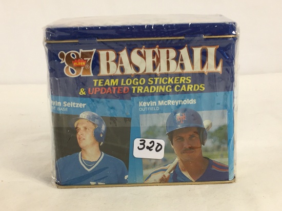 Collector NIB Factory Sealed Fleercorp 1987 Baseball Logo Stickers & Updated Trading Cards