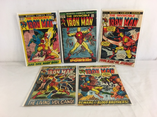 Lot of 5 Pcs. Collector Vintage Marvel Comics The Invincible Iron Man #46.47.51.52.55.