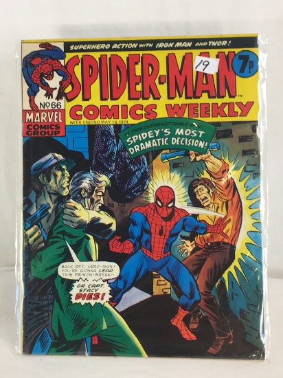 Collector Vintage Marvel Comics Group Spider-Man Comics Weekly #66 May 1974