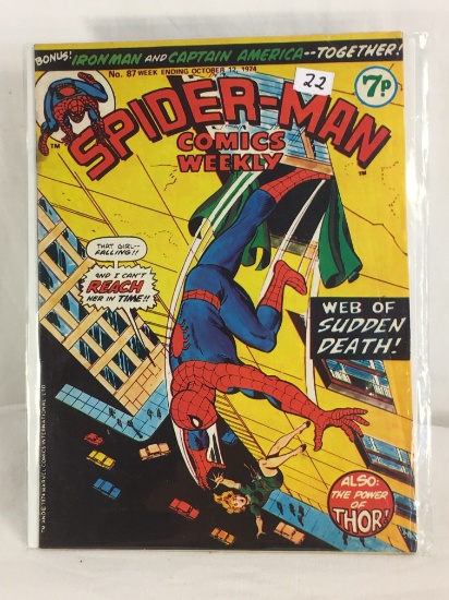 Collector Vintage Marvel Comics Group Spider-Man Comics Weekly #87 October 1974