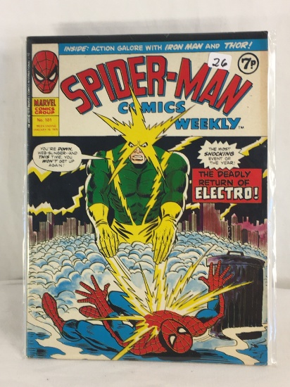 Collector Vintage Marvel Comics Group Spider-Man Comics Weekly #101 January 1975