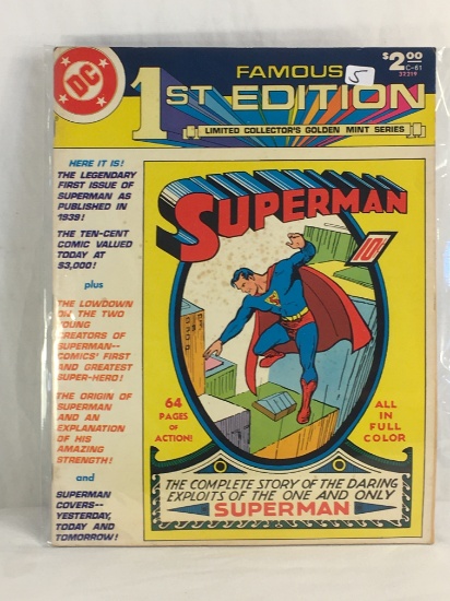 Vintage DC Famous First Edition Golden Mint Series SUPERMAN Comics Magagasine #5