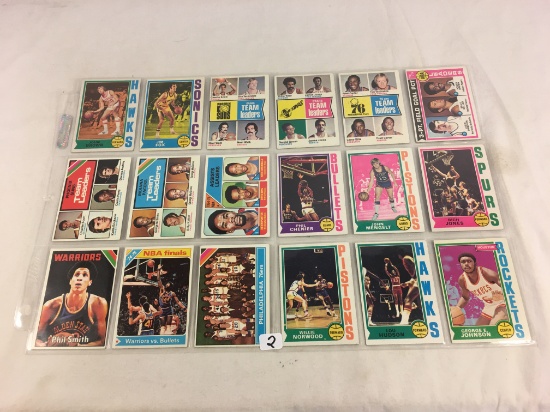 Lot of 18 Pcs Collector Vintage Sport NBA Basketball Sport Cards Assorted Players & Cards