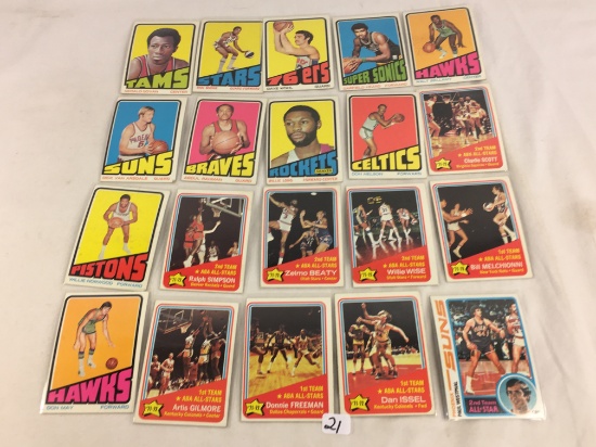 Lot of 20 Pcs Collector Vintage Sport NBA Basketball Sport Cards Assorted Players & Cards