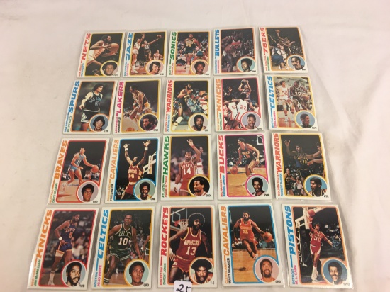Lot of 20 Pcs Collector Vintage Sport NBA Basketball Sport Cards Assorted Players & Cards