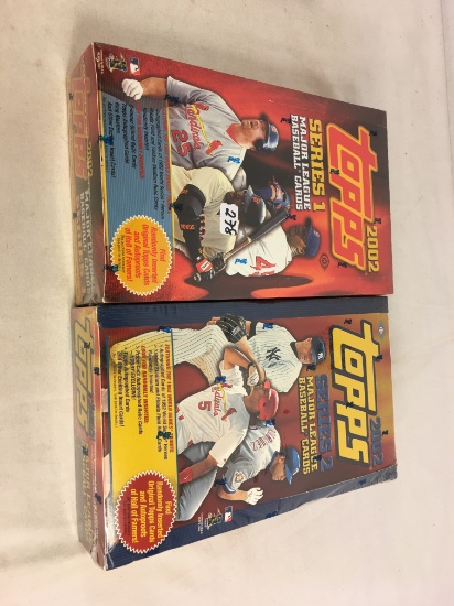 Collector Factory Sealed - Set Of 2  Topps 2002 Series 2 & 2 Major League Baseball Cards