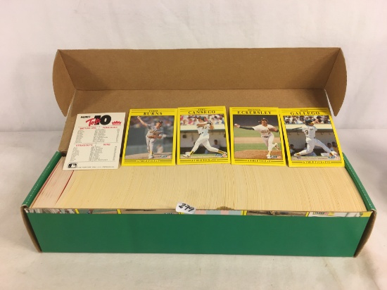 Collector Loose in Original Box 1991 Fleer Baseball Logo Stickers & Trading Cards - See Photos