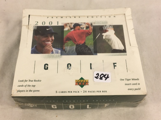 Collector Factory Sealed Upper Deck 2001 Premier Edition Gold Tiger Woods Sport Cards
