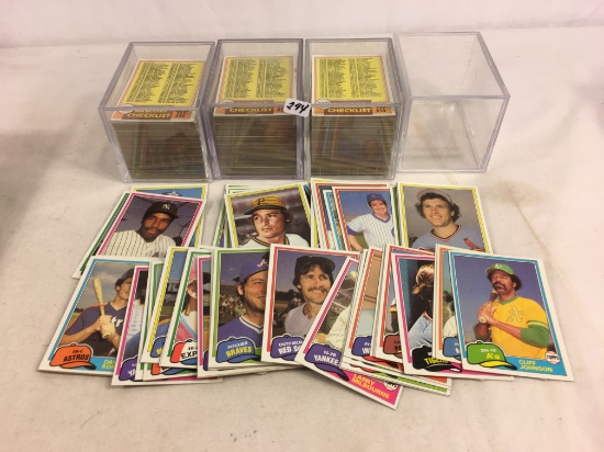 Set of 4 Loose Collector Sport 1981 Baseball Trading Cards See Pictures for more details