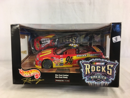 Collector  Nascar Hot wheels Mattel Die Cast Body Guitar #94 Bill Elliott 1/24 Scale Car