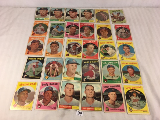 Lot of 30 Collector Vintage Baseball Sport Trading Cards  Assorted Players and Sport Cards