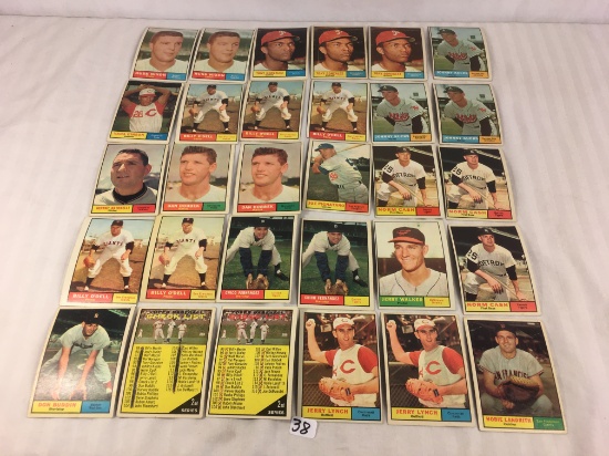 Lot of 30 Collector Vintage Baseball Sport Trading Cards  Assorted Players and Sport Cards