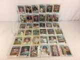 Lot of 36 Collector Vintage Baseball Sport Trading Cards  Assorted Players and Sport Cards