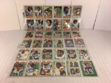 Lot of 36 Collector Vintage NFL Football Sport Trading Cards  Assorted Players and Sport Cards
