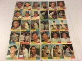 Lot of 30 Collector Vintage Baseball Sport Trading Cards  Assorted Players and Sport Cards