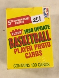 New Sealed Box - 1990 Fleer Upate Basketball Player Photo Cards - See Pictures