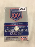 New Sealed Box Silver Anniversary Super Bowl XXV Commemorative Card Set - See Pictures