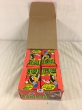 Box Opened But, Packages Inside Still Sealed 1990 Topps Football Picture Bubble Gum Cards