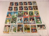 Lot of 30 Collector Vintage Baseball Sport Trading Cards  Assorted Players and Sport Cards