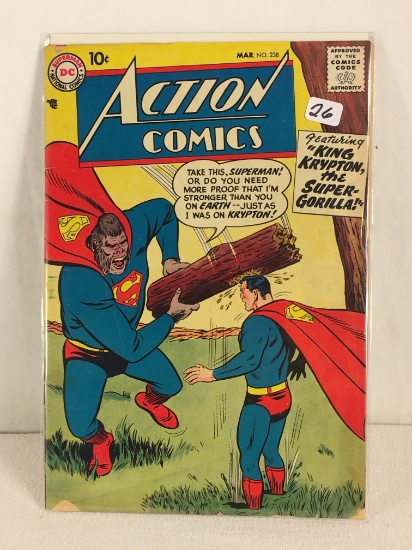 Collector Vintage DC, Action Comics Fetauring King Krypton the Super Gorilla Comic Book #238