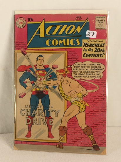 Collector Vintage DC, Comics Action Comics Featuring Hercules in the 20th Century Comic Book #267