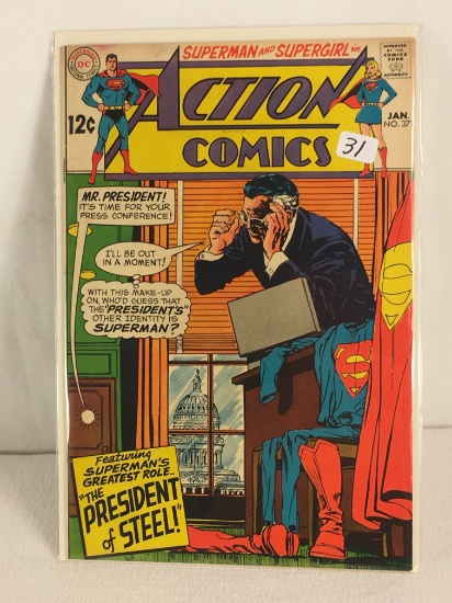 Collector Vintage DC, Comics Action Comics The President Of Steel Comic Book #371