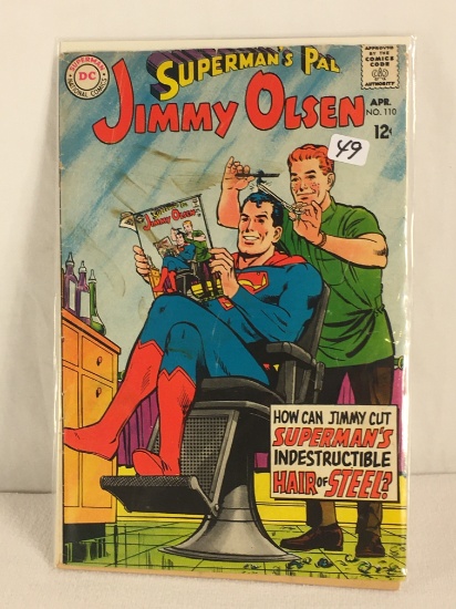 Collector Vintage DC, Comics Superman's Pal Jimmy Olsen Superman Hair & Steel Comic Book #110