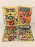 Lot of 4 Collector Vintage DC, Comics Freedom Fighters Comic Books No.5.6.7.15.