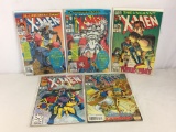Lot of 5 Collector Vintage Marvel Comics The Uncanny X-Men Comic Books No.295.296.299.300.313.