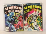 Lot of 2 Collector Vintage Marvel Comics Vision and The Scarlet Witch Comic Books No.1.2.