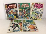 Lot of 5 Collector Vintage Marvel Comics Alpha Flight Comic Books No.13.17.36.37.38.