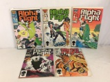 Lot of 5 Collector Vintage Marvel Comics Alpha Flight Comic Books No.37.42.41.45.49.