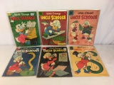 Lot of 6 Collector Vintage Dell Comics Uncle Scrooge Comic Books - See Pictures