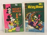 Lot of 2 Collector Vintage Gold Key Comics Walt Disney Mickey Mouse Comic Books